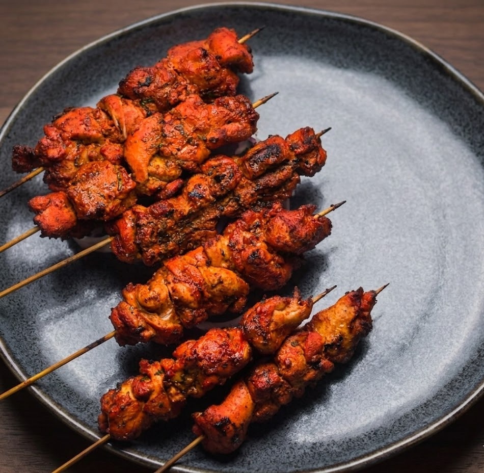 Grilled halal BBQ chicken tikka at Karachi Bites in NE Calgary